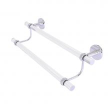 Allied Brass CV-72T-24-PC - Clearview Collection 24 Inch Double Towel Bar with Twisted Accents