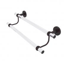 Allied Brass CV-72T-30-VB - Clearview Collection 30 Inch Double Towel Bar with Twisted Accents