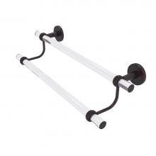 Allied Brass CV-72T-36-VB - Clearview Collection 36 Inch Double Towel Bar with Twisted Accents