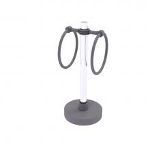 Allied Brass CV-GTRSD-10-GYM - Clearview Collection Vanity Top Guest Towel Ring with Dotted Accents
