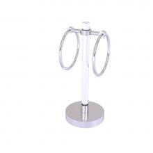 Allied Brass CV-GTRSD-10-SCH - Clearview Collection Vanity Top Guest Towel Ring with Dotted Accents