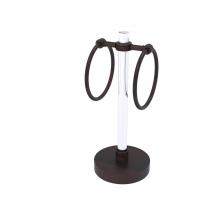 Allied Brass CV-GTRSD-10-VB - Clearview Collection Vanity Top Guest Towel Ring with Dotted Accents