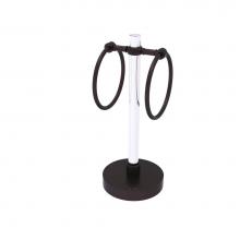 Allied Brass CV-GTRST-10-ABZ - Clearview Collection Vanity Top Guest Towel Ring with Twisted Accents