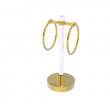 Allied Brass CV-GTRST-10-PB - Clearview Collection Vanity Top Guest Towel Ring with Twisted Accents