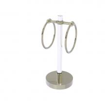 Allied Brass CV-GTRST-10-PNI - Clearview Collection Vanity Top Guest Towel Ring with Twisted Accents