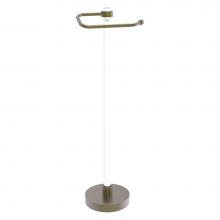 Allied Brass CVTS-25-ABR - Clearview Collection Euro Style Free Standing Toilet Paper Holder - Antique Brass