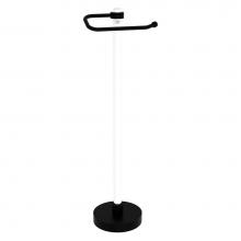 Allied Brass CVTS-25-BKM - Clearview Collection Euro Style Free Standing Toilet Paper Holder - Matte Black