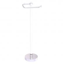 Allied Brass CVTS-25-SCH - Clearview Collection Euro Style Free Standing Toilet Paper Holder - Satin Chrome