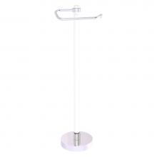 Allied Brass CVTS-25G-PC - Clearview Collection Euro Style Free Standing Toilet Paper Holder with Grooved Accents - Polished