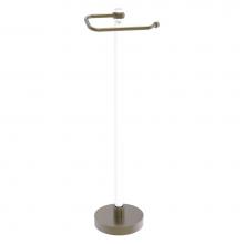 Allied Brass CVTS-25T-ABR - Clearview Collection Euro Style Free Standing Toilet Paper Holder with Twisted Accents - Antique B