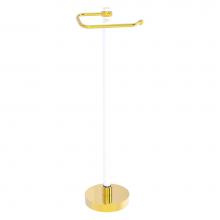 Allied Brass CVTS-25T-PB - Clearview Collection Euro Style Free Standing Toilet Paper Holder with Twisted Accents - Polished
