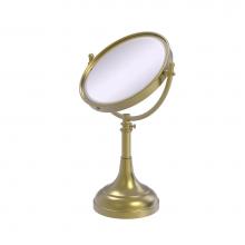 Allied Brass DM-1/3X-SBR - Height Adjustable 8 Inch Vanity Top Make-Up Mirror 3X Magnification