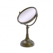 Allied Brass DM-1/4X-ABR - Height Adjustable 8 Inch Vanity Top Make-Up Mirror 4X Magnification