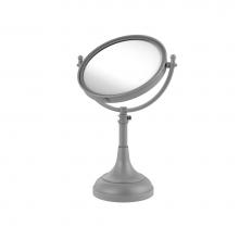 Allied Brass DM-1/4X-GYM - Height Adjustable 8 Inch Vanity Top Make-Up Mirror 4X Magnification