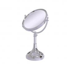 Allied Brass DM-1/4X-PC - Height Adjustable 8 Inch Vanity Top Make-Up Mirror 4X Magnification