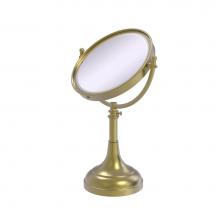 Allied Brass DM-1/4X-SBR - Height Adjustable 8 Inch Vanity Top Make-Up Mirror 4X Magnification