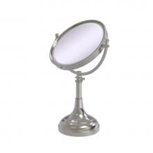 Allied Brass DM-1/4X-SN - Height Adjustable 8 Inch Vanity Top Make-Up Mirror 4X Magnification