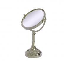 Allied Brass DM-1/5X-PNI - Height Adjustable 8 Inch Vanity Top Make-Up Mirror 5X Magnification