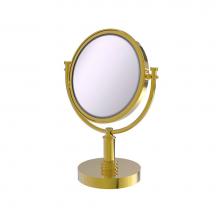 Allied Brass DM-4D/3X-PB - 8 Inch Vanity Top Make-Up Mirror 3X Magnification