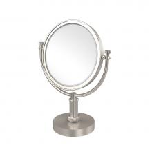 Allied Brass DM-4T/3X-SN - 8 Inch Vanity Top Make-Up Mirror 3X Magnification