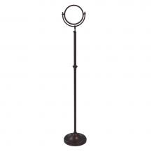 Allied Brass DMF-2/2X-ABZ - Adjustable Height Floor Standing Make-Up Mirror 8 Inch Diameter with 2X Magnification