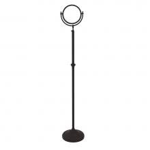 Allied Brass DMF-2/2X-ORB - Adjustable Height Floor Standing Make-Up Mirror 8 Inch Diameter with 2X Magnification