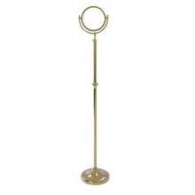 Allied Brass DMF-2/2X-UNL - Adjustable Height Floor Standing Make-Up Mirror 8 Inch Diameter with 2X Magnification