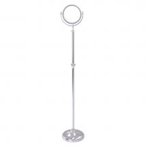 Allied Brass DMF-2/4X-SCH - Adjustable Height Floor Standing Make-Up Mirror 8 Inch Diameter with 4X Magnification