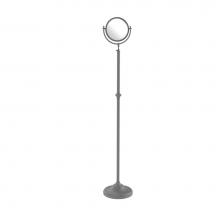 Allied Brass DMF-2/5X-GYM - Adjustable Height Floor Standing Make-Up Mirror 8 Inch Diameter with 5X Magnification