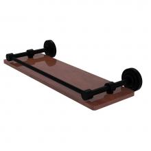 Allied Brass DT-1-16-GAL-IRW-BKM - Dottingham Collection 16 Inch Solid IPE Ironwood Shelf with Gallery Rail