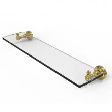 Allied Brass DT-1/22-PB - Dottingham Collection 22 inch Glass Vanity Shelf with Beveled Edges