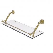 Allied Brass DT-1-24-GAL-SBR - Dottingham 24 Inch Floating Glass Shelf with Gallery Rail