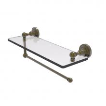 Allied Brass DT-1PT/16-ABR - Dottingham Collection Paper Towel Holder with 16 Inch Glass Shelf