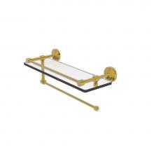 Allied Brass DT-1PT/16-GAL-PB - Dottingham Collection Paper Towel Holder with 16 Inch Gallery Glass Shelf