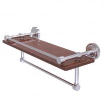Allied Brass DT-1TB-16-GAL-IRW-SCH - Dottingham Collection 16 Inch IPE Ironwood Shelf with Gallery Rail and Towel Bar