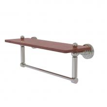 Allied Brass DT-1TB-16-IRW-SN - Dottingham Collection 16 Inch Solid IPE Ironwood Shelf with Integrated Towel Bar