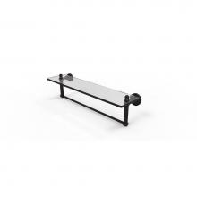 Allied Brass DT-1TB/22-ORB - Dottingham 22 Inch Glass Vanity Shelf with Integrated Towel Bar