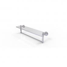 Allied Brass DT-1TB/22-PC - Dottingham 22 Inch Glass Vanity Shelf with Integrated Towel Bar