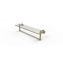 Allied Brass DT-1TB/22-SBR - Dottingham 22 Inch Glass Vanity Shelf with Integrated Towel Bar