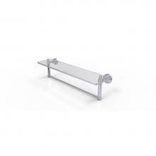 Allied Brass DT-1TB/22-SCH - Dottingham 22 Inch Glass Vanity Shelf with Integrated Towel Bar