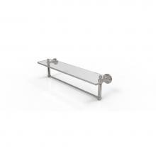 Allied Brass DT-1TB/22-SN - Dottingham 22 Inch Glass Vanity Shelf with Integrated Towel Bar