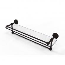 Allied Brass DT-1TB/22-GAL-ORB - Dottingham 22 Inch Gallery Glass Shelf with Towel Bar