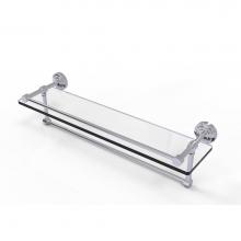 Allied Brass DT-1TB/22-GAL-PC - Dottingham 22 Inch Gallery Glass Shelf with Towel Bar