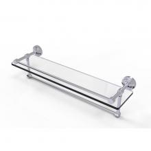 Allied Brass DT-1TB/22-GAL-SCH - Dottingham 22 Inch Gallery Glass Shelf with Towel Bar