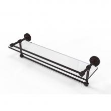 Allied Brass DT-1TB/22-GAL-VB - Dottingham 22 Inch Gallery Glass Shelf with Towel Bar