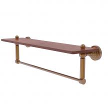 Allied Brass DT-1TB-22-IRW-BBR - Dottingham Collection 22 Inch Solid IPE Ironwood Shelf with Integrated Towel Bar