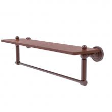Allied Brass DT-1TB-22-IRW-CA - Dottingham Collection 22 Inch Solid IPE Ironwood Shelf with Integrated Towel Bar