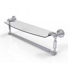 Allied Brass DT-33TB/18-PC - Dottingham 18 Inch Glass Vanity Shelf with Integrated Towel Bar