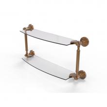 Allied Brass DT-34/18-BBR - Dottingham Collection 18 Inch Two Tiered Glass Shelf