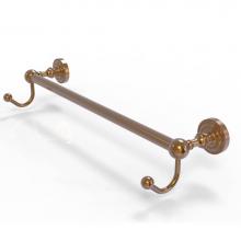 Allied Brass DT-41-18-HK-BBR - Dottingham Collection 18 Inch Towel Bar with Integrated Hooks